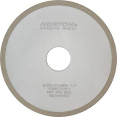 Norton - 6" Diam x 1-1/4" Hole x 1/4" Thick, 150 Grit Surface Grinding Wheel - Diamond, Type 1A1, Very Fine Grade, Resinoid Bond - Exact Tool & Supply