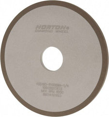 Norton - 6" Diam x 1-1/4" Hole x 1/4" Thick, 180 Grit Surface Grinding Wheel - Diamond, Type 1A1, Very Fine Grade, Resinoid Bond - Exact Tool & Supply