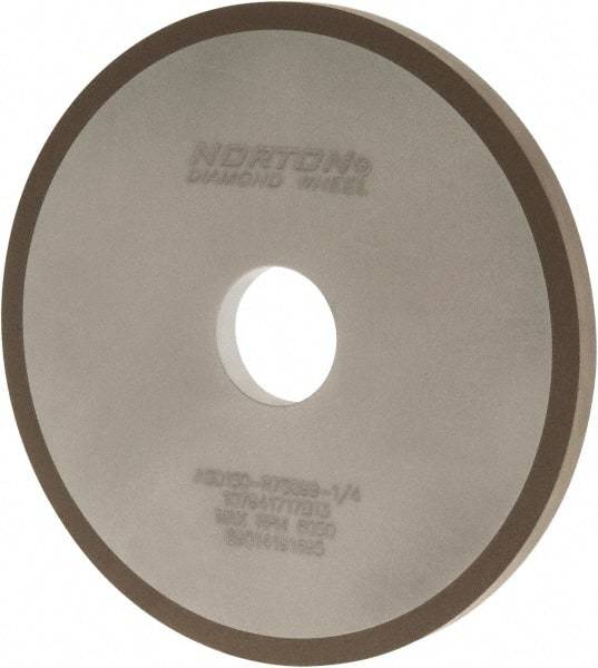 Norton - 6" Diam x 1-1/4" Hole x 3/8" Thick, 150 Grit Surface Grinding Wheel - Diamond, Type 1A1, Very Fine Grade, Resinoid Bond - Exact Tool & Supply