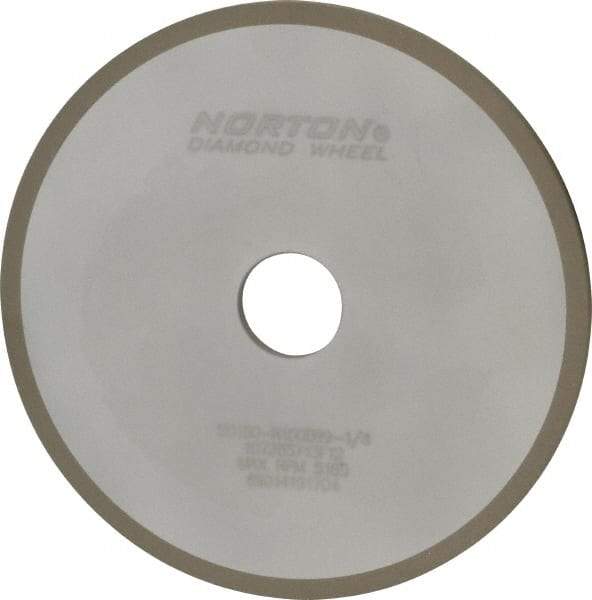 Norton - 7" Diam x 1-1/4" Hole x 1/4" Thick, 180 Grit Surface Grinding Wheel - Diamond, Type 1A1, Very Fine Grade, Resinoid Bond - Exact Tool & Supply