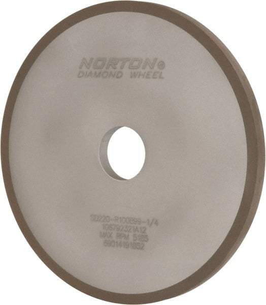 Norton - 7" Diam x 1-1/4" Hole x 3/8" Thick, 220 Grit Surface Grinding Wheel - Diamond, Type 1A1, Very Fine Grade, Resinoid Bond - Exact Tool & Supply