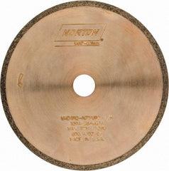 Norton - 4" Diam x 1/2" Hole, 180 Grit Surface Grinding Wheel - Diamond, Type 1A1R, Medium Grade - Exact Tool & Supply