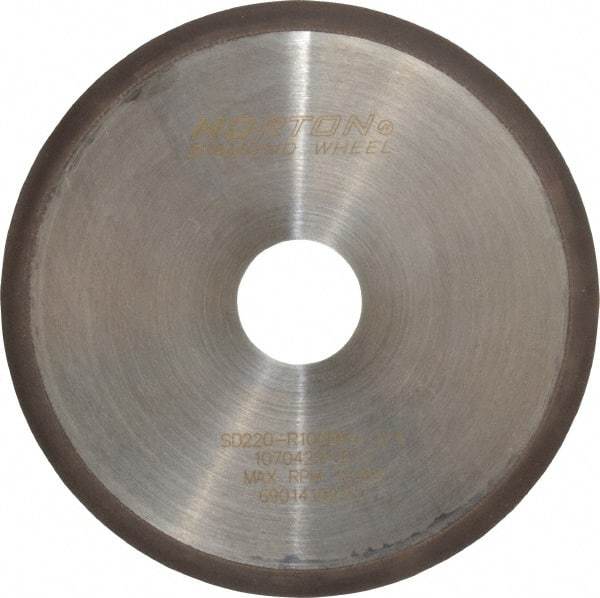 Norton - 6" Diam x 1-1/4" Hole, 220 Grit Surface Grinding Wheel - Diamond, Type 1A1R, Fine Grade - Exact Tool & Supply