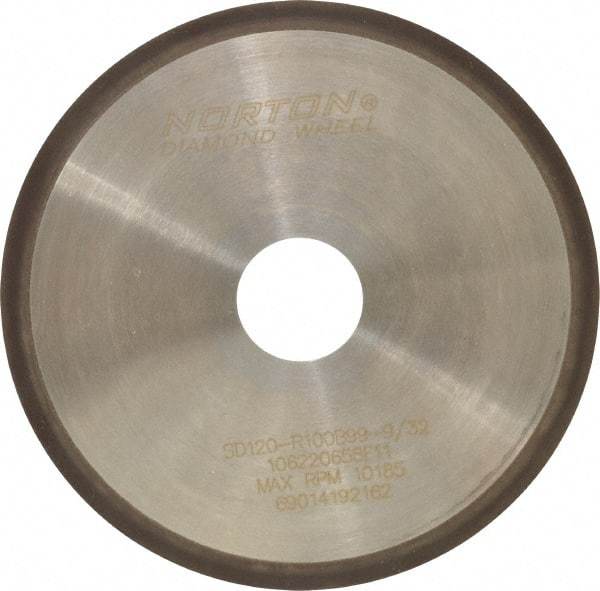 Norton - 6" Diam x 1-1/4" Hole, 120 Grit Surface Grinding Wheel - Diamond, Type 1A1R, Coarse Grade - Exact Tool & Supply