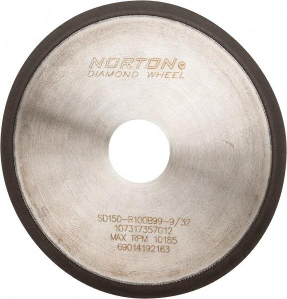 Norton - 6" Diam x 1-1/4" Hole, 150 Grit Surface Grinding Wheel - Diamond, Type 1A1R, Medium Grade - Exact Tool & Supply