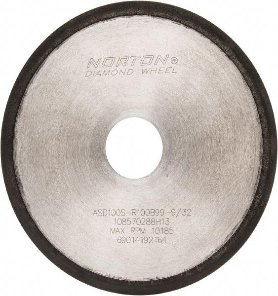 Norton - 6" Diam x 1-1/4" Hole, 100 Grit Surface Grinding Wheel - Type 1A1R, Coarse Grade - Exact Tool & Supply