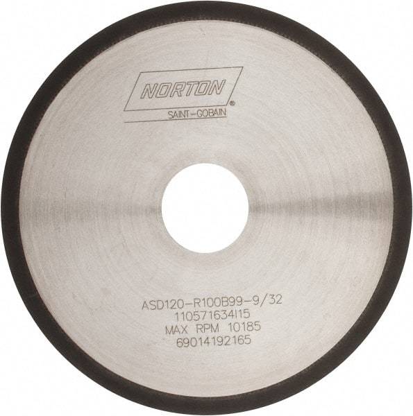 Norton - 6" Diam x 1-1/4" Hole, 120 Grit Surface Grinding Wheel - Type 1A1R, Coarse Grade - Exact Tool & Supply