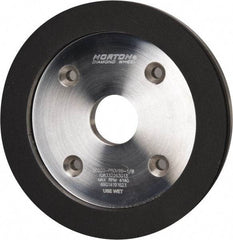 Norton - 6" Diam, 1-1/4" Hole Size, 3/4" Overall Thickness, 220 Grit, Type 6 Tool & Cutter Grinding Wheel - Very Fine Grade, Diamond, P Hardness, Vitrified Bond - Exact Tool & Supply