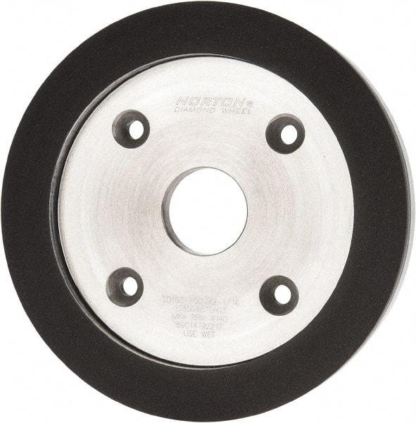 Norton - 6" Diam, 1-1/4" Hole Size, 3/4" Overall Thickness, 150 Grit, Type 6 Tool & Cutter Grinding Wheel - Very Fine Grade, Diamond, P Hardness, Vitrified Bond - Exact Tool & Supply