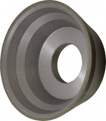 Norton - 3-3/4" Diam, 1-1/4" Hole Size, 1-1/2" Overall Thickness, 100 Grit, Type 11 Tool & Cutter Grinding Wheel - Fine Grade, CBN, Resinoid Bond - Exact Tool & Supply