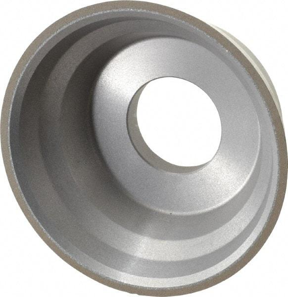 Norton - 3-3/4" Diam, 1-1/4" Hole Size, 1-1/2" Overall Thickness, 220 Grit, Type 11 Tool & Cutter Grinding Wheel - Very Fine Grade, Diamond, Resinoid Bond - Exact Tool & Supply