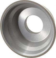 Norton - 3-3/4" Diam, 1-1/4" Hole Size, 1-1/2" Overall Thickness, 220 Grit, Type 11 Tool & Cutter Grinding Wheel - Very Fine Grade, Diamond, Resinoid Bond - Exact Tool & Supply