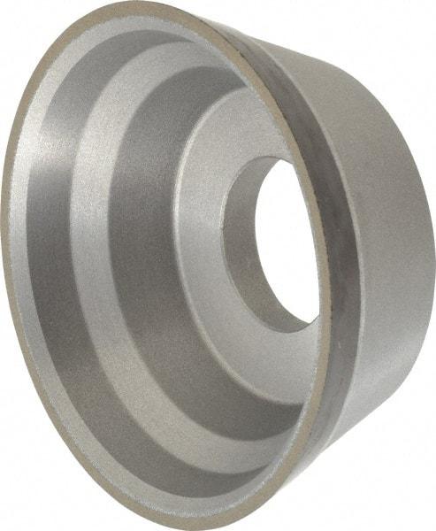 Norton - 3-3/4" Diam, 1-1/4" Hole Size, 1-1/2" Overall Thickness, 220 Grit, Type 11 Tool & Cutter Grinding Wheel - Very Fine Grade, Diamond, Resinoid Bond - Exact Tool & Supply