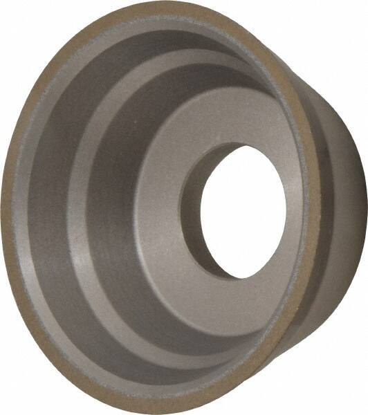 Norton - 3-3/4" Diam, 1-1/4" Hole Size, 1-1/2" Overall Thickness, 100 Grit, Type 11 Tool & Cutter Grinding Wheel - Fine Grade, Diamond, Resinoid Bond - Exact Tool & Supply