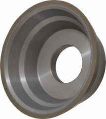 Norton - 3-3/4" Diam, 1-1/4" Hole Size, 1-1/2" Overall Thickness, 150 Grit, Type 11 Tool & Cutter Grinding Wheel - Very Fine Grade, Diamond, Resinoid Bond - Exact Tool & Supply