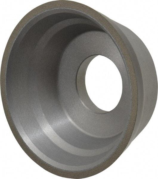Norton - 3-3/4" Diam, 1-1/4" Hole Size, 1-1/2" Overall Thickness, 100 Grit, Type 11 Tool & Cutter Grinding Wheel - Fine Grade, Diamond, Resinoid Bond - Exact Tool & Supply