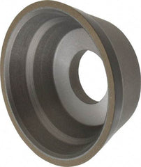 Norton - 3-3/4" Diam, 1-1/4" Hole Size, 1-1/2" Overall Thickness, 180 Grit, Type 11 Tool & Cutter Grinding Wheel - Very Fine Grade, Diamond, Resinoid Bond - Exact Tool & Supply