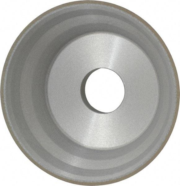 Norton - 5" Diam, 1-1/4" Hole Size, 1-3/4" Overall Thickness, 120 Grit, Type 11 Tool & Cutter Grinding Wheel - Fine Grade, CBN, Resinoid Bond - Exact Tool & Supply