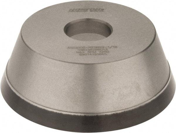Norton - 5" Diam, 1-1/4" Hole Size, 1-3/4" Overall Thickness, 100 Grit, Type 11 Tool & Cutter Grinding Wheel - Fine Grade, Diamond, Resinoid Bond - Exact Tool & Supply