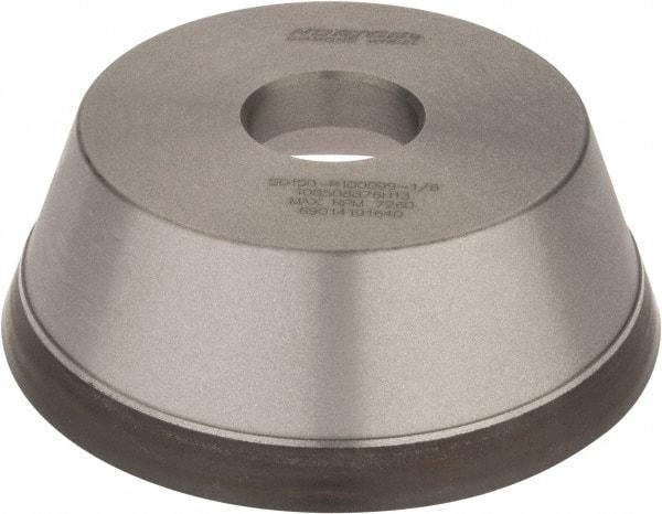 Norton - 5" Diam, 1-1/4" Hole Size, 1-3/4" Overall Thickness, 150 Grit, Type 11 Tool & Cutter Grinding Wheel - Very Fine Grade, Diamond, Resinoid Bond - Exact Tool & Supply