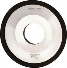 Norton - 4" Diam, 1-1/4" Hole Size, 1/2" Overall Thickness, 180 Grit, Type 12 Tool & Cutter Grinding Wheel - Very Fine Grade, Diamond, Resinoid Bond - Exact Tool & Supply