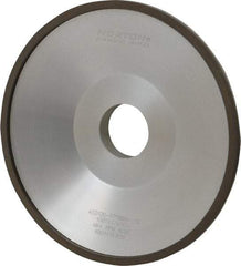 Norton - 6" Diam, 1-1/4" Hole Size, 1" Overall Thickness, 120 Grit, Type 12 Tool & Cutter Grinding Wheel - Fine Grade, Diamond, Resinoid Bond - Exact Tool & Supply