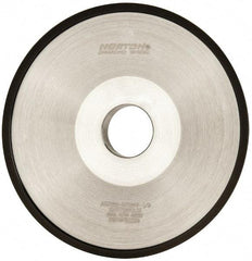 Norton - 6" Diam, 1-1/4" Hole Size, 1" Overall Thickness, 180 Grit, Type 12 Tool & Cutter Grinding Wheel - Very Fine Grade, Diamond, Resinoid Bond - Exact Tool & Supply
