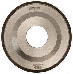Norton - 4" Diam, 1-1/4" Hole Size, 1/2" Overall Thickness, 180 Grit, Type 12 Tool & Cutter Grinding Wheel - Very Fine Grade, Diamond, Resinoid Bond - Exact Tool & Supply