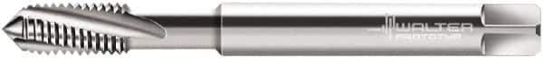 Walter-Prototyp - M4.5x0.75 Metric 3 Flute 6HX Modified Bottoming Spiral Flute Tap - Powdered Metal, Bright Finish, 70mm OAL, Right Hand Flute, Right Hand Thread, Series 20416 - Exact Tool & Supply