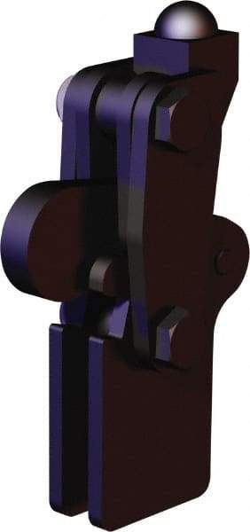 De-Sta-Co - 450 Lb Holding Capacity, Vertical Handle, Manual Hold Down Toggle Clamp - 200° Bar Opening, Weldable Base, Oxide Finish, Forged Alloy Steel - Exact Tool & Supply