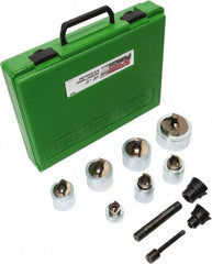 Greenlee - 12 Piece, .885 to 2.416" Punch Hole Diam, Power Knockout Set - Round Punch, 10 Gage Stainless Steel - Exact Tool & Supply