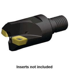 Kennametal - 1-1/2" Cutting Diam, Modular Connection Indexable Copy End Mill - 3 Inserts, XDLT1205 Insert, A7792VXD12SA1.5Z3R1.7 Toolholder - Exact Tool & Supply