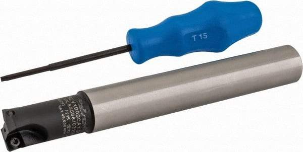 Kennametal - 1" Cutting Diam, 1" Shank Diam, Straight Shank Indexable Copy End Mill - 2 Inserts, XDLT0904 Insert, C7792VXD09CA1.00Z02R2 Toolholder - Exact Tool & Supply