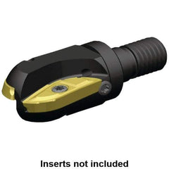 Kennametal - 1" Cut Diam, 0.1" Max Depth of Cut, 1" Shank Diam, Indexable Ball Nose End Mill - M12 Modular Connection, A5505VX Toolholder, XPNT Insert - Exact Tool & Supply