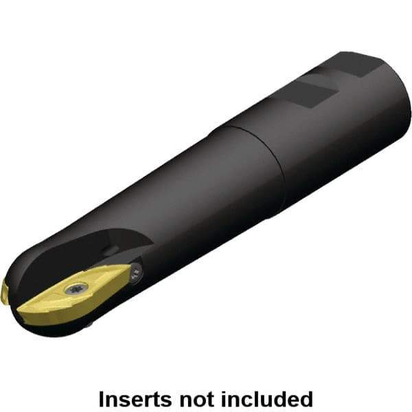 Kennametal - 1-1/2" Cut Diam, 1-1/2" Max Depth of Cut, 1-1/2" Shank Diam, 169.8mm OAL, Indexable Ball Nose End Mill - 101.5mm Head Length, Weldon Shank, 5505 Toolholder, XPNT121254RF Insert - Exact Tool & Supply