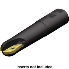 Kennametal - 2" Cut Diam, 2" Max Depth of Cut, 1-1/2" Shank Diam, 6.687" OAL, Indexable Ball Nose End Mill - Weldon Flat Shank, C5505VX Toolholder, XPNT Insert - Exact Tool & Supply