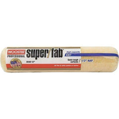 Wooster Brush - 1/2" Nap, 12" Wide Paint Roller - Semi-Rough Texture, Synthetic Knit - Exact Tool & Supply