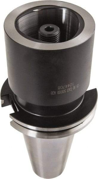Iscar - C8 System Size, CAT50 Taper, Modular Tool Holding System Adapter - 3-15/16" Projection, 80mm Body Diam, Through Coolant - Exact Tool & Supply