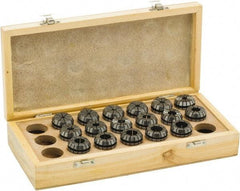 Parlec - 17 Piece, 4mm to 20mm Capacity, ER Collet Set - 0.0002" TIR, Series ER32 - Exact Tool & Supply