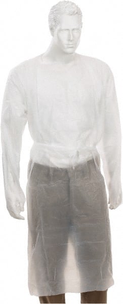 PRO-SAFE - Pack of (50) Size Universal White Isolation Gowns without Pockets - Exact Tool & Supply