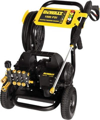 DeWALT - Electric, 13 Amp, 1.5 hp, 1,500 psi, 1.8 GPM, Cold Water Pressure Washer - Triplex Plunger, 25' x 1/4" Hose, 120 Max Volts - Exact Tool & Supply