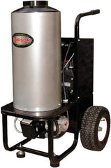 Simpson - Electric, 15 Amp, 1.5 hp, 1,500 psi, 1.8 GPM, Hot Water Pressure Washer - Triplex Plunger, 50' x 3/8" Hose, 120 Max Volts - Exact Tool & Supply