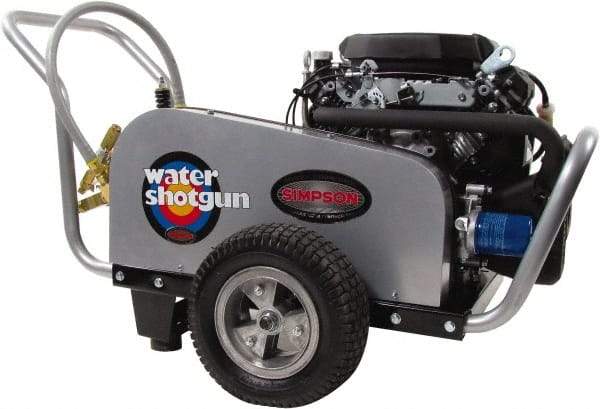 Simpson - Gas, 20.8 hp, 5,000 psi, 5 GPM, Cold Water Pressure Washer - Triplex Plunger, 50' x 3/8" Hose - Exact Tool & Supply