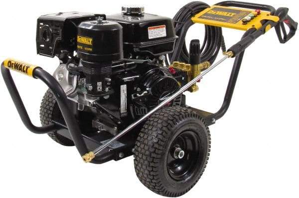 DeWALT - Gas, 11.7 hp, 4,200 psi, 4 GPM, Cold Water Pressure Washer - AAA Triplex, 50' x 3/8" Hose - Exact Tool & Supply