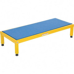Vestil - 9" High x 19" Wide x 48" Deep, Yellow Step Stand - Steel, 500 Lb Capacity - Exact Tool & Supply