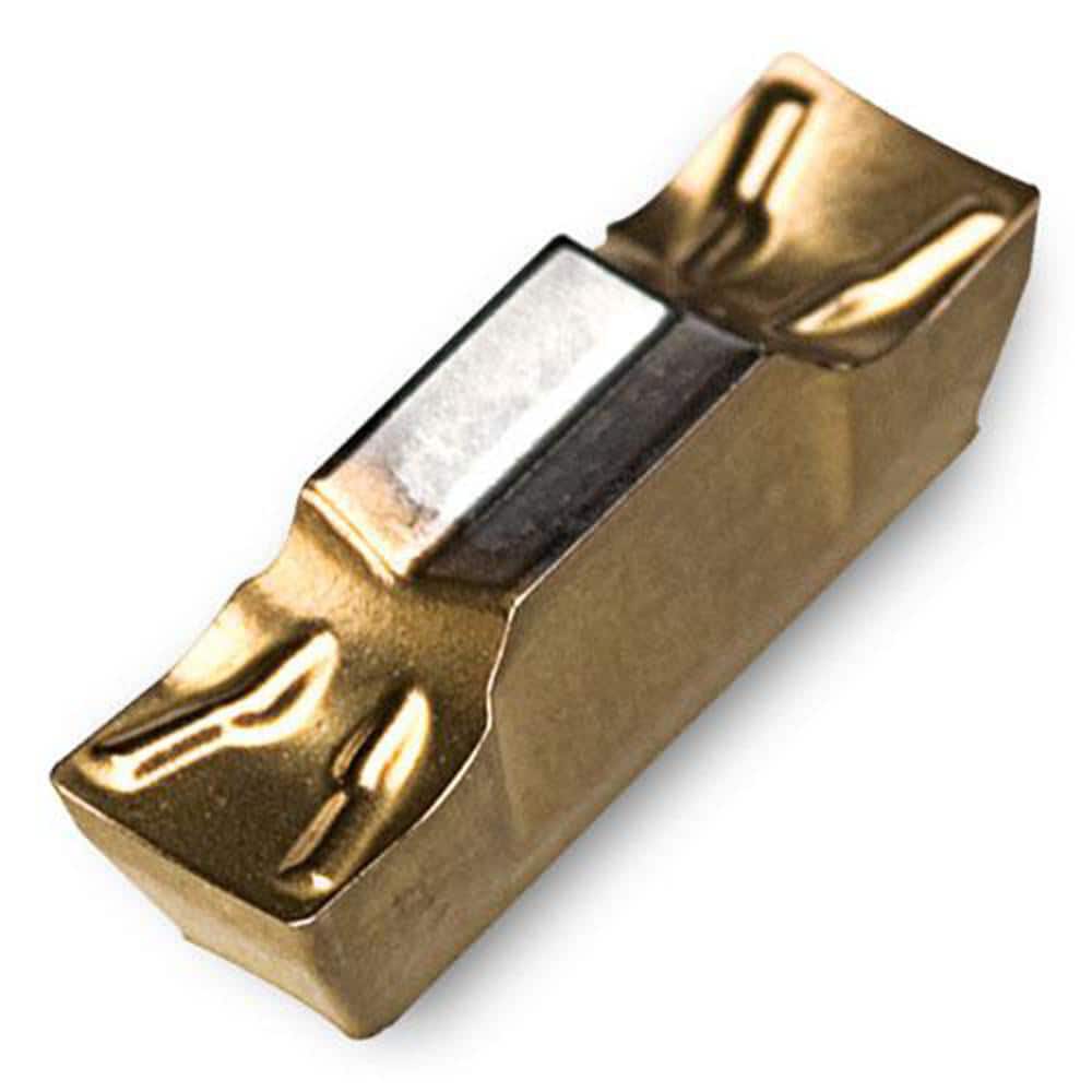 Grooving Insert: TDIME TT9080, Solid Carbide AlTiN & TiN Finish, Neutral, 0.118″ Cutting Width, Series TDIM