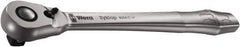 Wera - 1/2" Drive Slim Line Head Quick-Release Ratchet - Satin Finish, 281mm OAL, 76 Gear Teeth, Ergonomic Handle, Reversible Head - Exact Tool & Supply