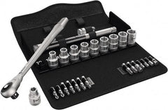 Wera - 1/2" Drive Standard Socket Set - 10 to 19mm - Exact Tool & Supply