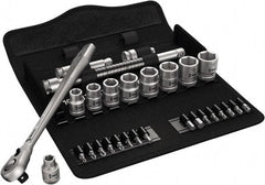 Wera - 3/8" Drive Standard Socket Set - 1/4 to 3/4" - Exact Tool & Supply