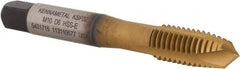 Kennametal - M10x1.50, 3 Flute, TiCN/TiN Finish, Vanadium High Speed Steel Spiral Point Tap - Plug Chamfer, Right Hand Thread, 2-15/16" OAL, 19.1mm Thread Length, 9.68mm Shank Diam, 6H Class of Fit, Series GOtap - Exact Tool & Supply